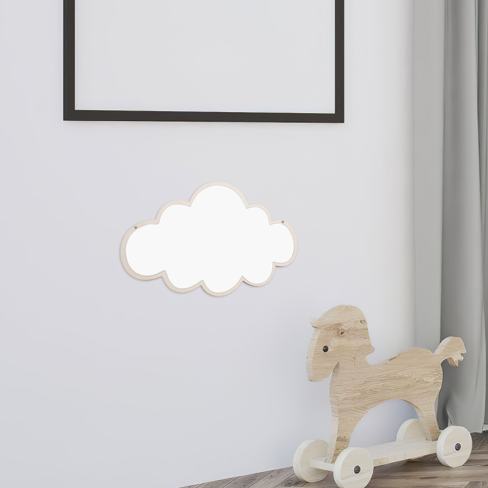 Baby Nursery Mirror - 北欧子供用安全ミラー取り外し可能なベース多角度回転デザインベビー保育園ミラー幼児安全卓上ミラー