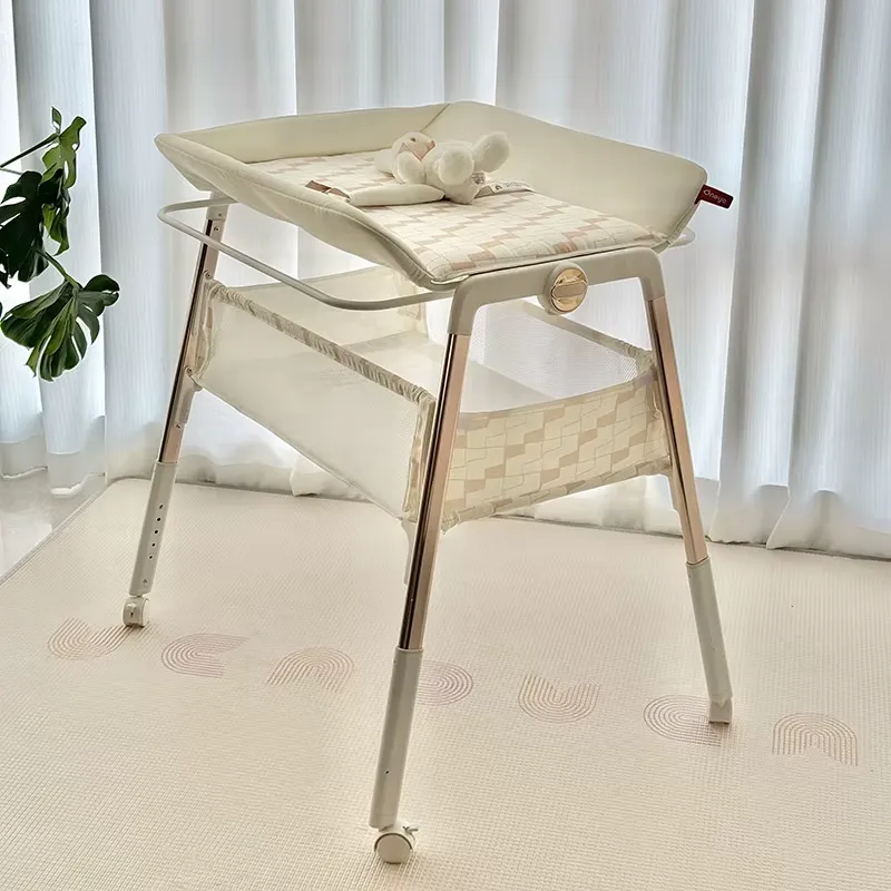 Baby Nursery Furniture Sets - 多機能プラスチック製ベビーベッドセット、取り外し可能なチェンジングテーブルと引き出し付き、0〜12歳の幼児向けオールインワン保育室家具