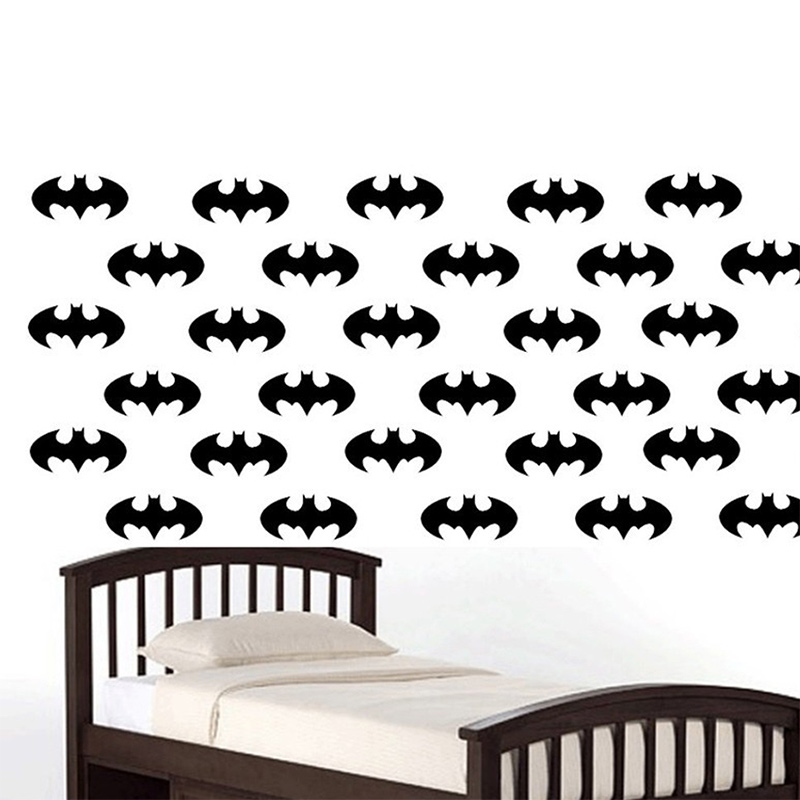 Baby Nursery Furniture Sets - ピース/セットバットロゴ付きウォールステッカー,取り外し可能,子供部屋用,家の装飾