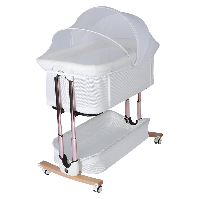 Bassinet Bedside Sleeper - ホットセールベビーベッドサイドスイングベビークレードル折りたたみ式新生児用ベビーベッドスリーパーベビーコットベッドベビーベッド通気性ネット付きベッドサイド