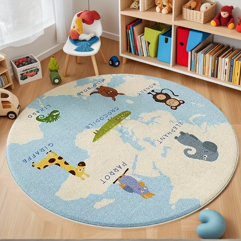 Soft Rug Nursery - 子供用カーペット かわいい漫画風ラグ 寝室 リビングルーム用 ソフト滑り止め 保育園カーペット