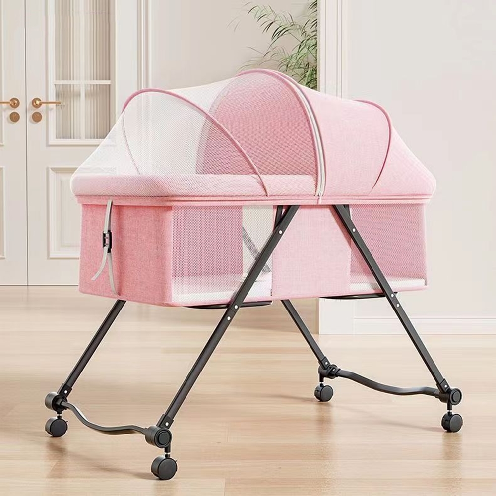Bassinet Bedside Sleeper - 蚊帳付きポータブルベビーベッドカバー、ベビーベッドサイドスリーパー、幼児用ベビーベッドテント、猫/虫を防ぐためのベビーベッド用