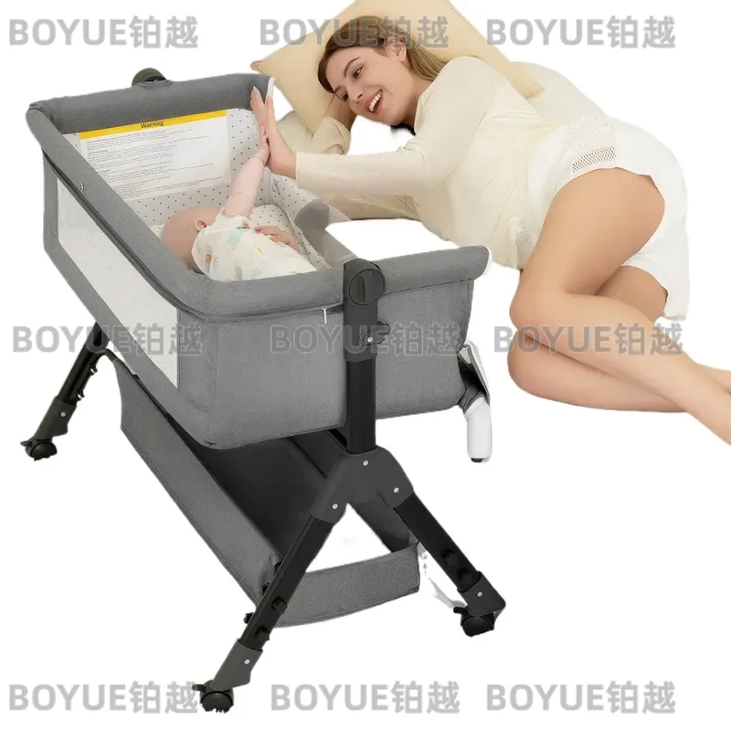 Bassinet Bedside Sleeper - 3 in 1ベビーベッド、ベッドサイドスリーパー、組み立て簡単＆折りたたみ式ポータブルベビークレードル（新生児用）