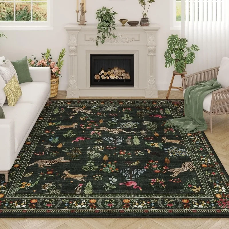 リビングルーム用カーペット花動物ヴィンテージ寝室の敷物ソフト - Soft Rug Nursery のレビューと価格