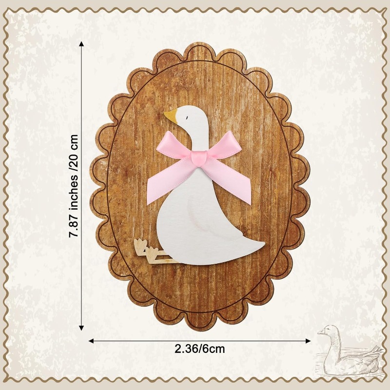 気まぐれなヴィンテージ木製ガチョウのウォールアート – 本物 - Baby Nursery Vintage Decor のレビューと価格