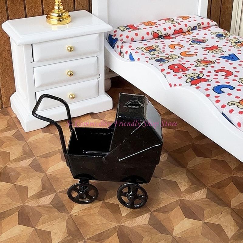 85AE かわいいリアルなブラックベビーベッド ミニベビーベ - Baby Nursery Furniture Sets のレビューと価格