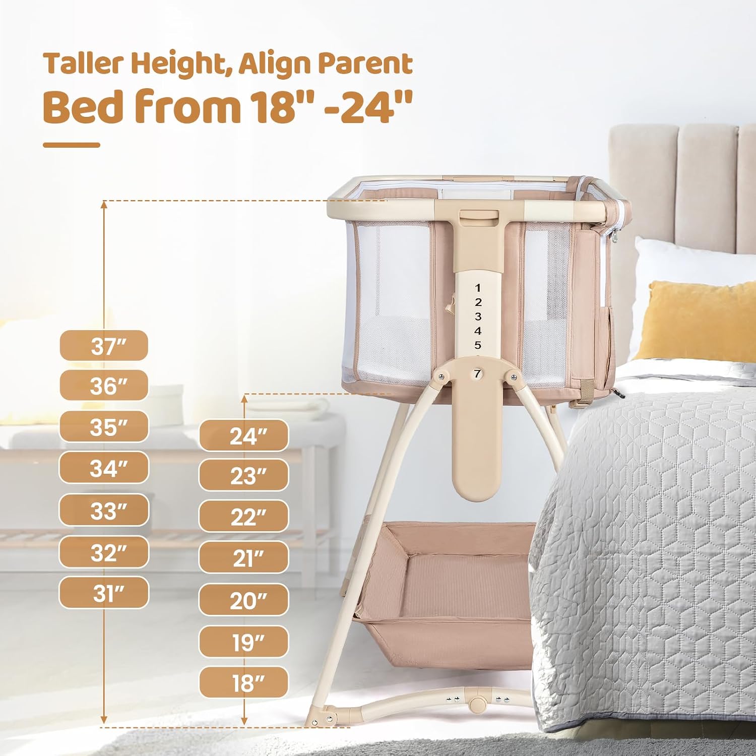 ベビーベッド、5 in 1ベビーベッドサイドスリーパー、おむ - Bassinet Bedside Sleeper のレビューと価格