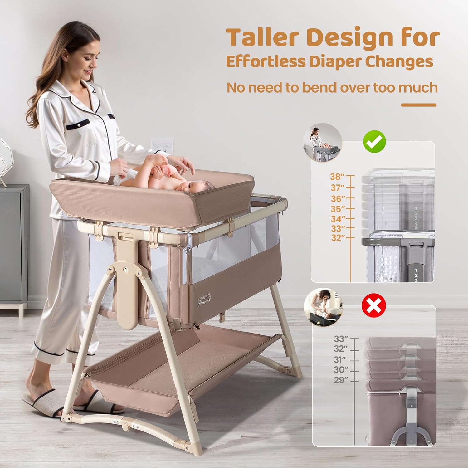 ベビーベッド、5 in 1ベビーベッドサイドスリーパー、おむ - Bassinet Bedside Sleeper のレビューと価格