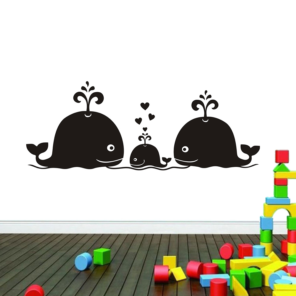 新しいかわいいクジラハート家族壁デカール赤ちゃん保育園装飾子 - Baby Nursery Vintage Decor のレビューと価格