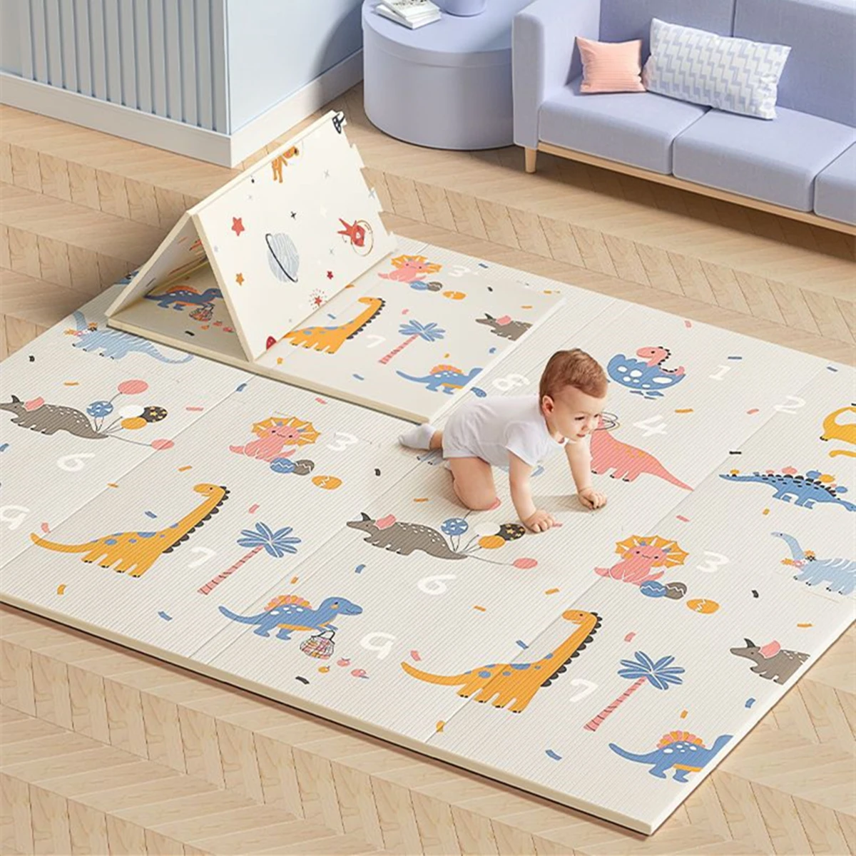 非毒性教育用折りたたみ式子供用カーペットベビープレイマット保 - Soft Rug Nursery のレビューと価格