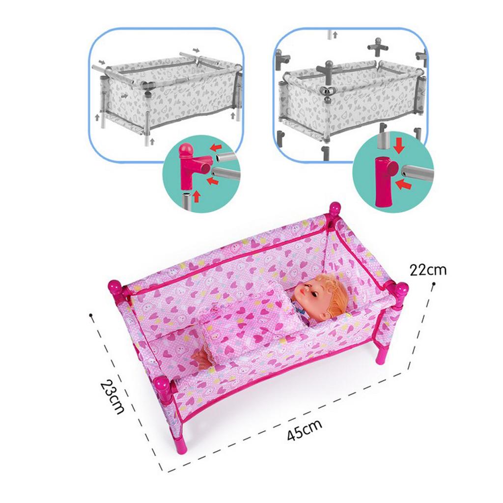 子供のためのベビーベッドとプラスチックの人形,幼児のおもちゃ - Baby Nursery Furniture Sets のレビューと価格