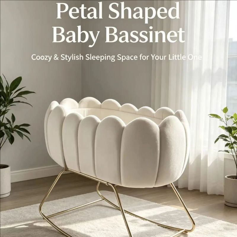 新生児用クレードル、手動揺りかごベビーベッド、ベルベット製鉄 - Bassinet Bedside Sleeper のレビューと価格