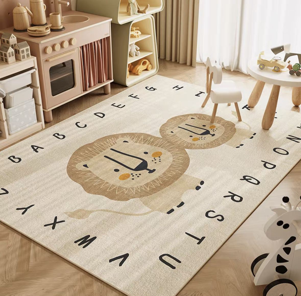 VIKAMA ニュートラルカートゥーンライオンベビークローリ - Soft Rug Nursery のレビューと価格