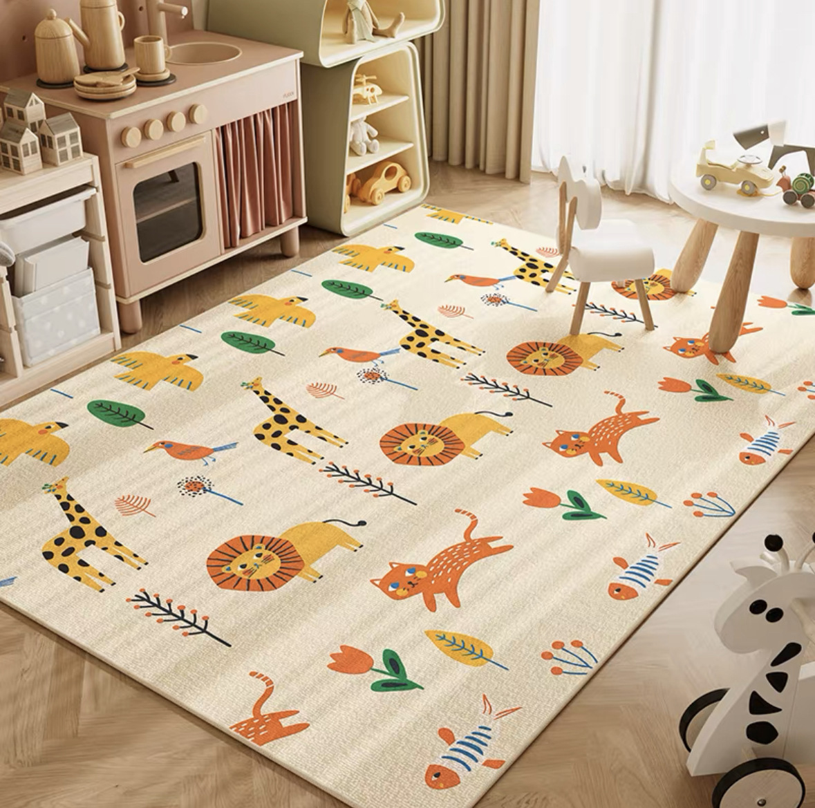 VIKAMA ニュートラルカートゥーンライオンベビークローリ - Soft Rug Nursery のレビューと価格