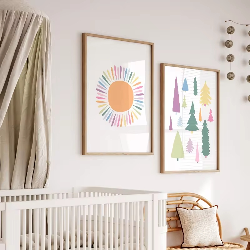 子供部屋,子供部屋,家の装飾のための印刷可能な自由奔放に生き - Baby Nursery Mirror のレビューと価格