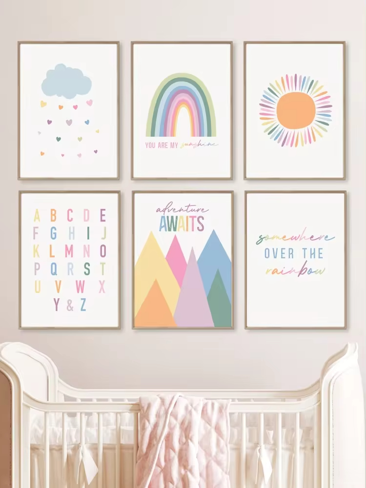 子供部屋,子供部屋,家の装飾のための印刷可能な自由奔放に生き - Baby Nursery Mirror のレビューと価格
