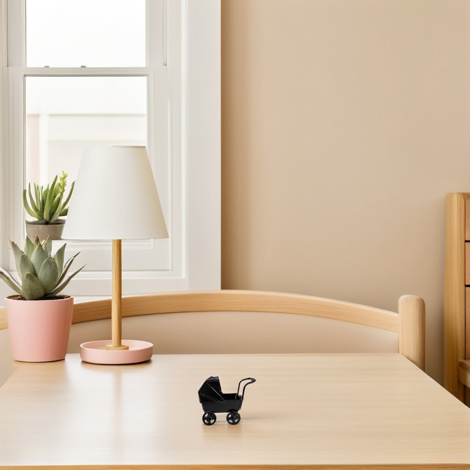 ミニチュア鉄製ベビーカー ヴィンテージスタイル デスクトップ - Baby Nursery Vintage Decor のレビューと価格