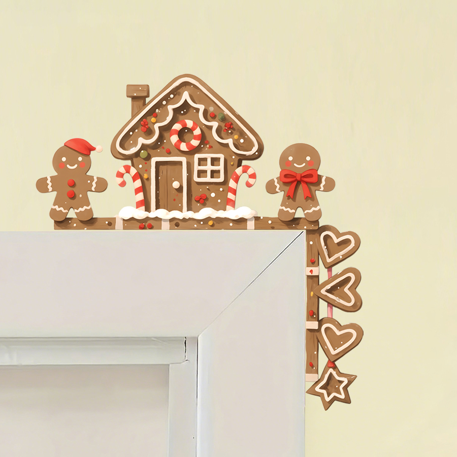 ジンジャーブレッドハウス & 男クリスマスウォールステッカー - Baby Nursery Furniture のレビューと価格