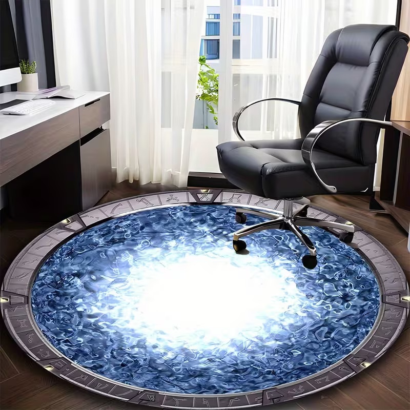 銀河をイメージした丸型ラグ、柔らかく滑りにくいフロアマット、 - Soft Rug Nursery のレビューと価格
