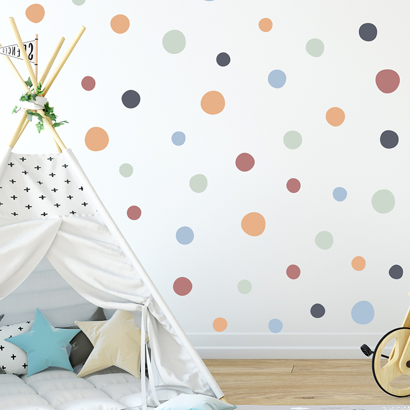 60 ピース/セット水玉不規則なサークルパターンの壁のステッ - Baby Nursery Furniture Sets のレビューと価格
