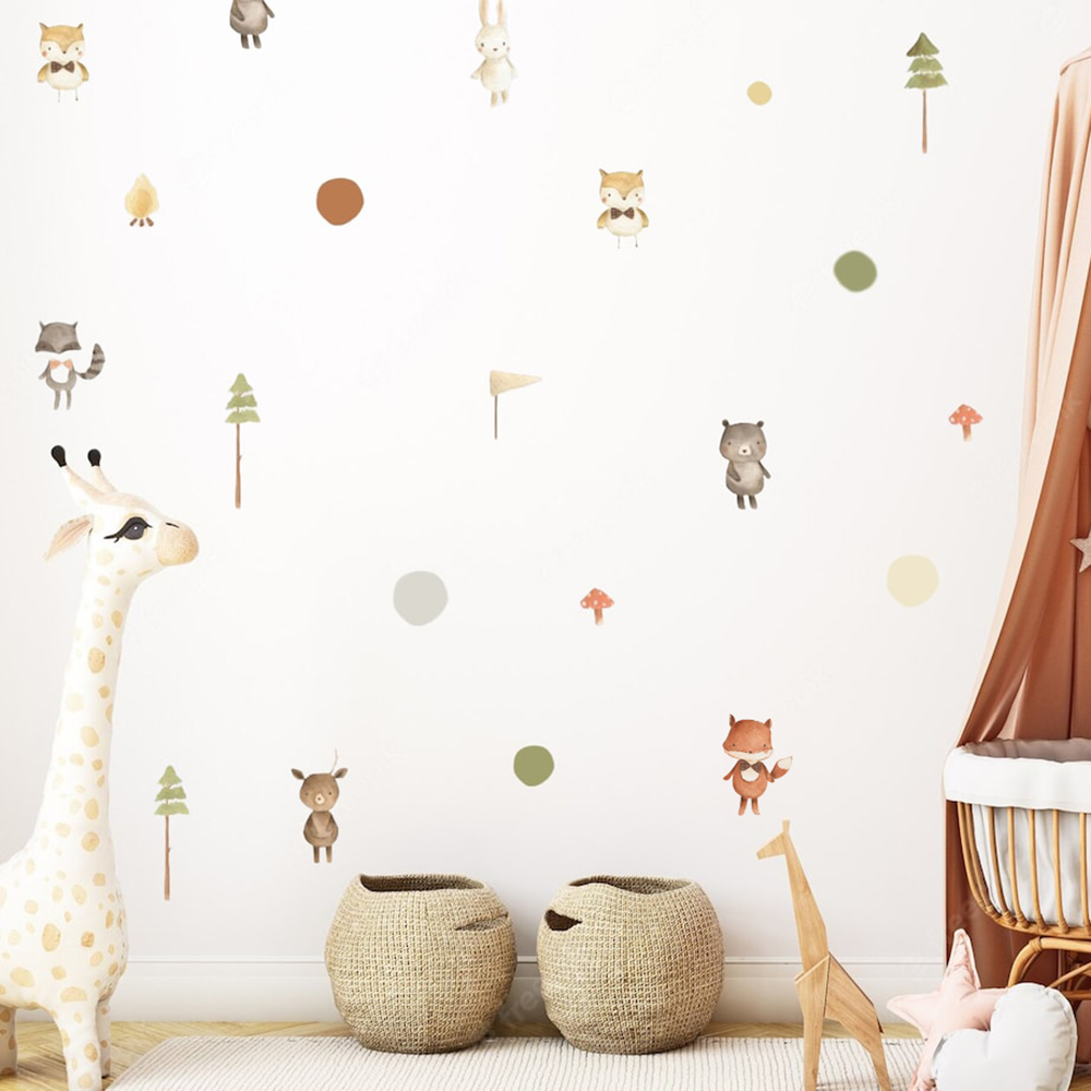 壁用の動物ステッカー,子供部屋,家の装飾用の芸術的なステッカ - Baby Nursery Furniture のレビューと価格