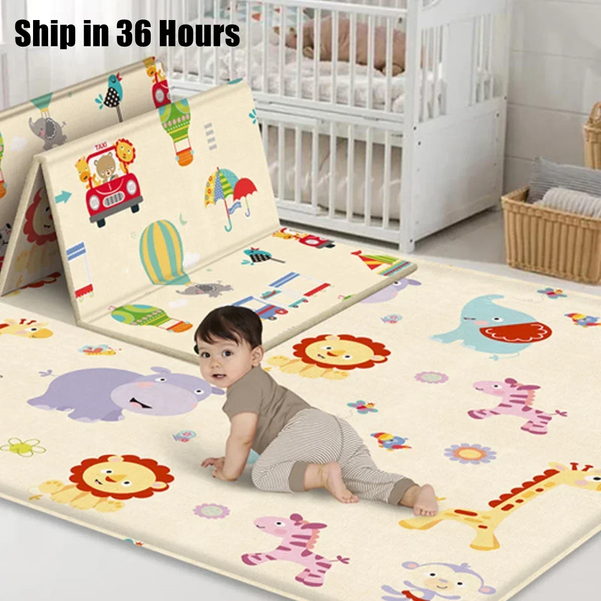 折りたたみ式子供用カーペットベビープレイマット無毒教育用保育 - Soft Rug Nursery のレビューと価格
