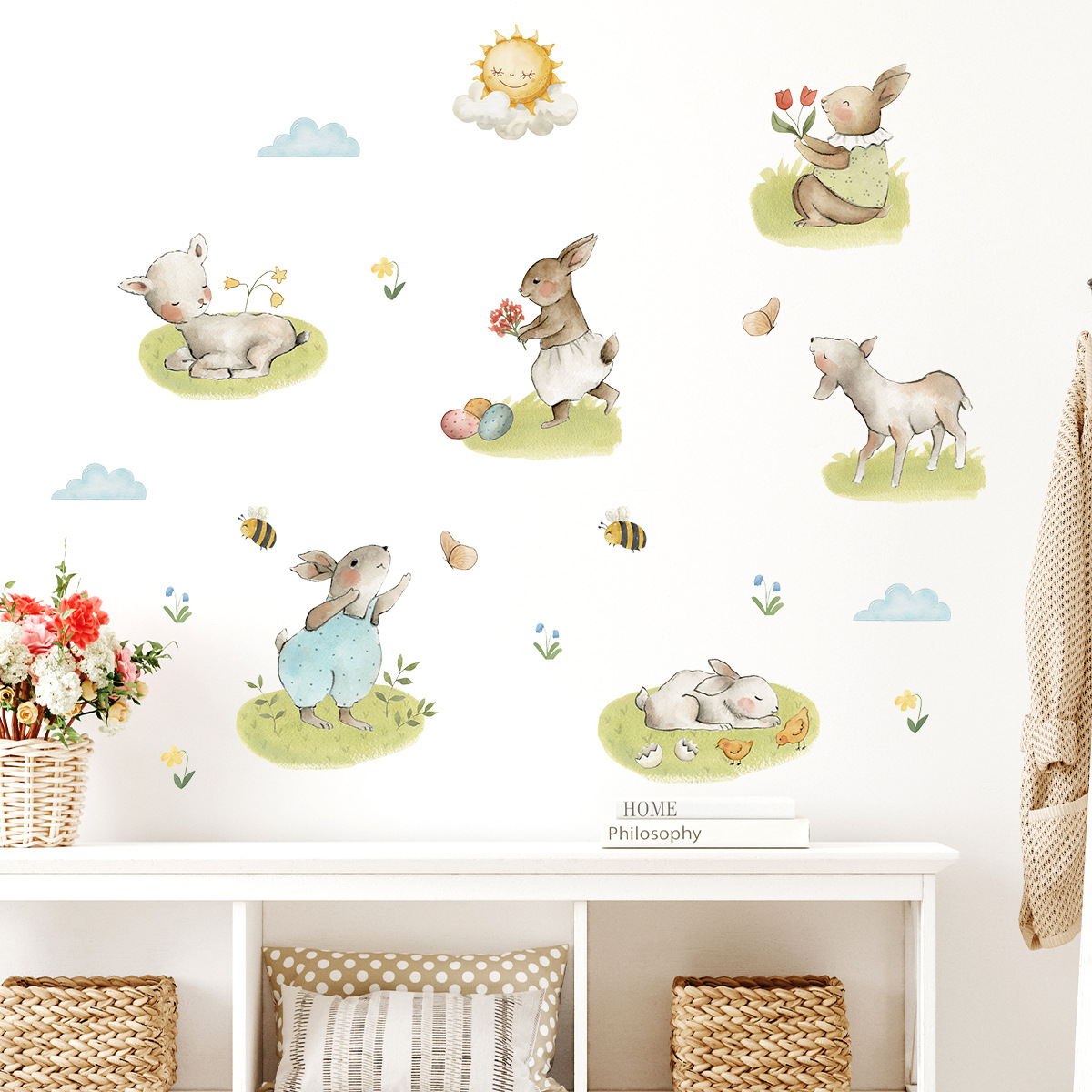 かわいい森の動物のウォールステッカー,かわいいウサギ,森,ウ - Baby Nursery Furniture のレビューと価格