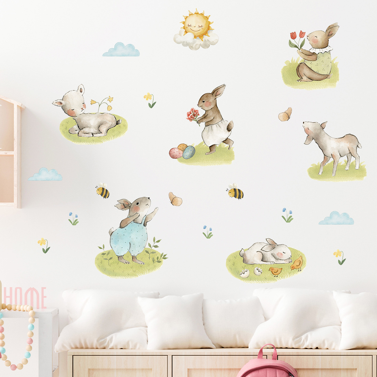 かわいい森の動物のウォールステッカー,かわいいウサギ,森,ウ - Baby Nursery Furniture のレビューと価格