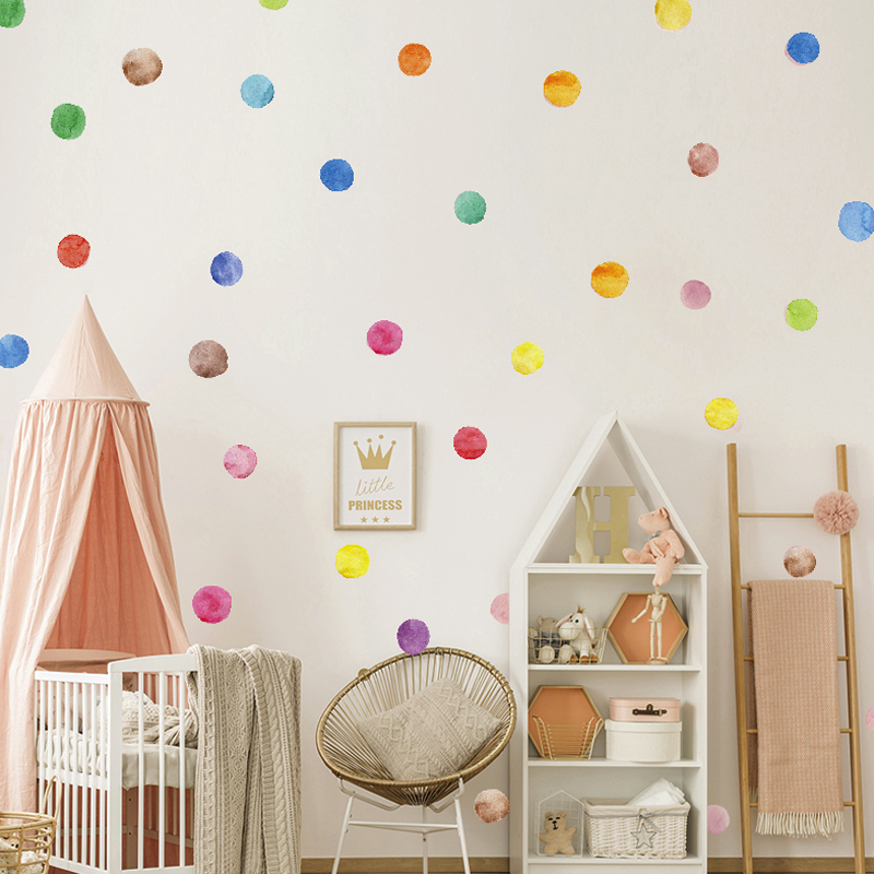 ウォールステッカーPVCベビーカラー,クリエイティブなドット - Baby Nursery Furniture Sets のレビューと価格