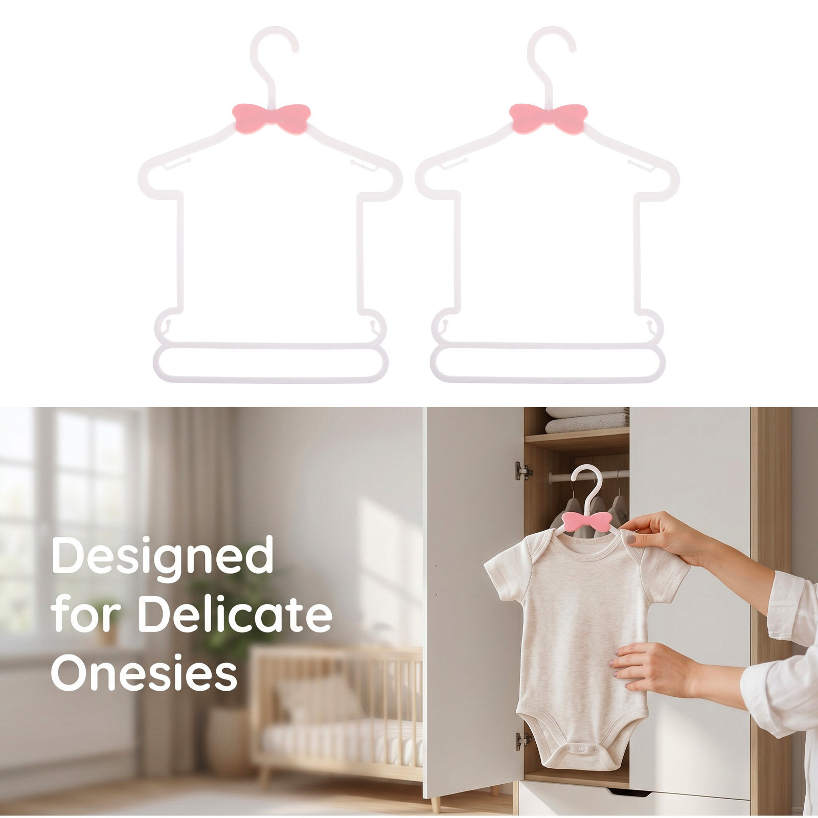 8個入り滑り止め新生児用ハンガー プラスチック製ベビー服ハン - Baby Nursery Hooks のレビューと価格