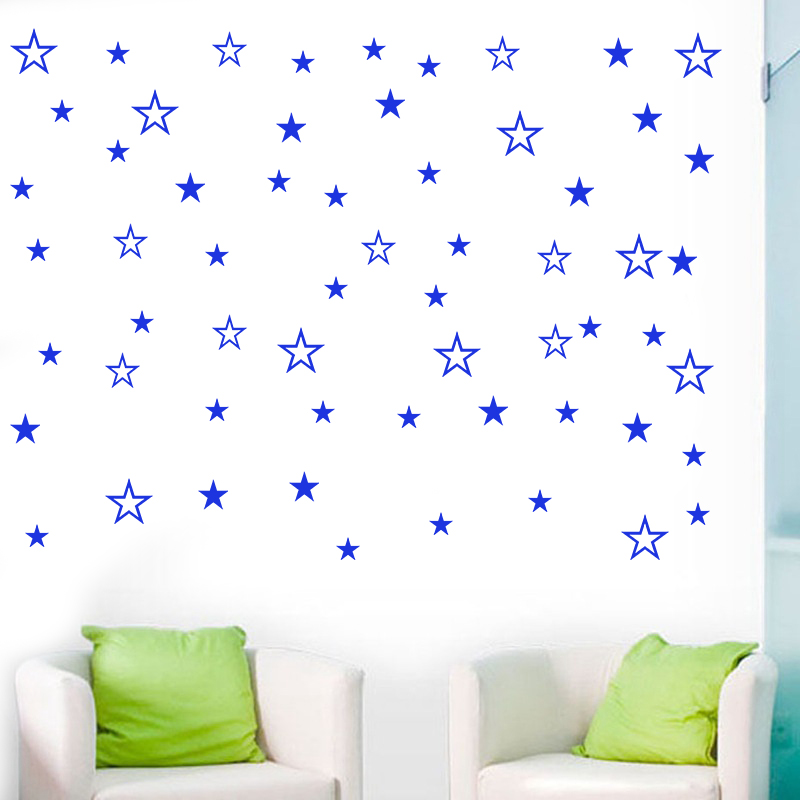 混合サイズ中空固体星ウォールステッカーキッズルームの保育園ア - Baby Nursery Labels のレビューと価格