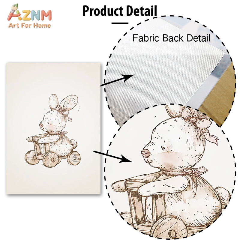AZNM ヴィンテージベビーおもちゃキャンバスウォールアート - Baby Nursery Vintage Decor のレビューと価格