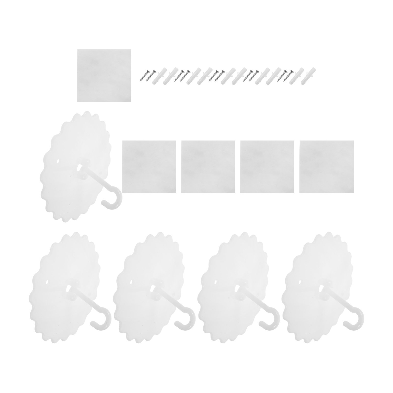 5個入りベビーベッド蚊帳フック、粘着式、穴あけ不要、天井取り - Baby Nursery Hooks のレビューと価格