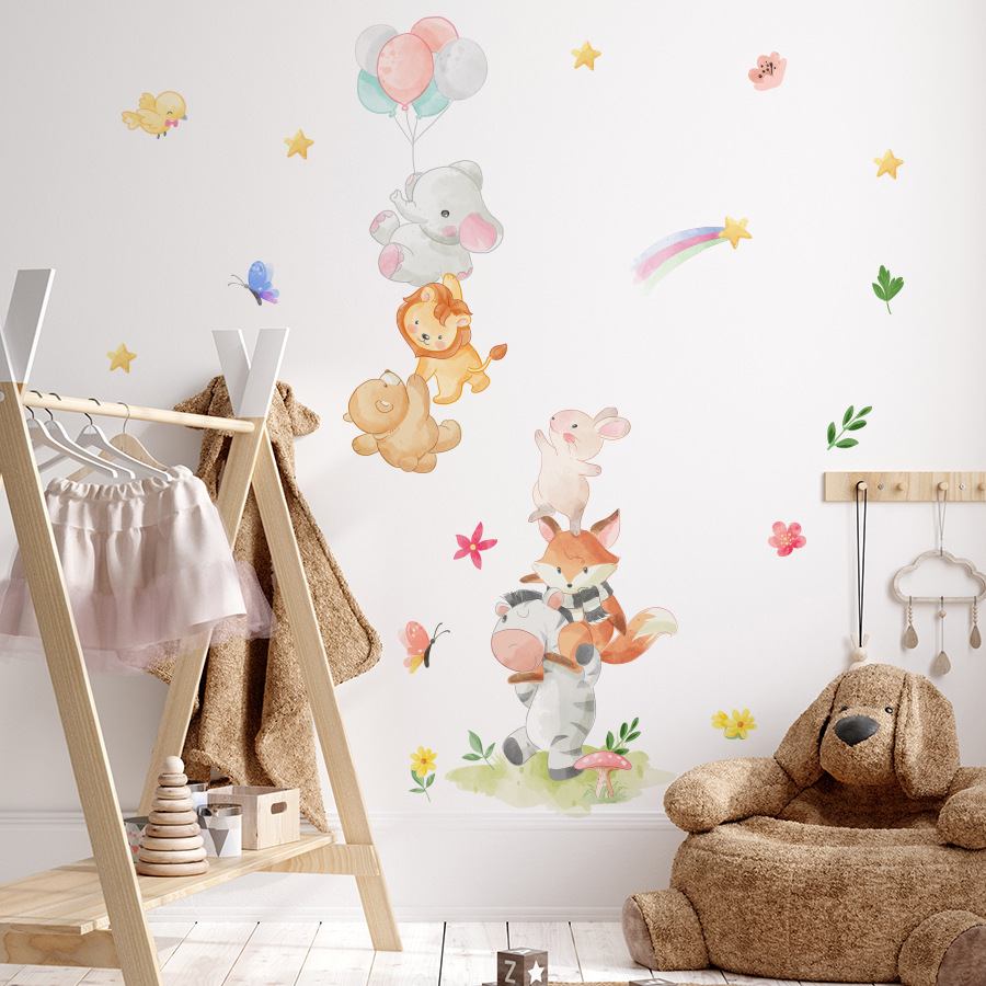 かわいい森の動物の壁ステッカー子供部屋用子供の寝室ベビールー - Baby Nursery Furniture のレビューと価格