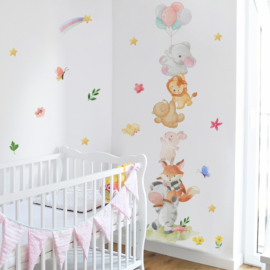 かわいい森の動物の壁ステッカー子供部屋用子供の寝室ベビールー - Baby Nursery Furniture のレビューと価格
