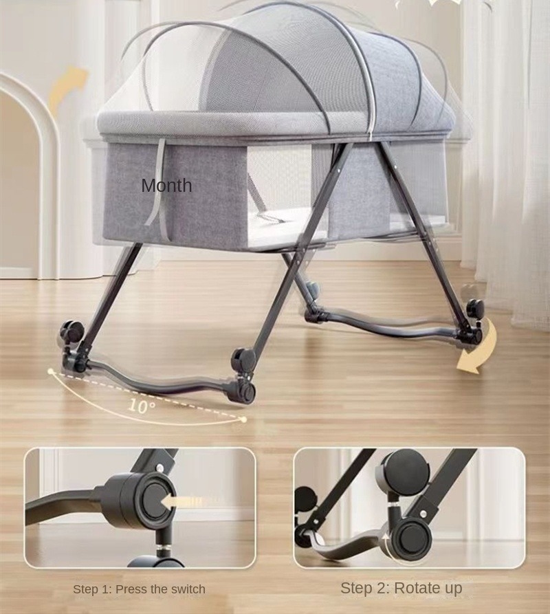 蚊帳付きポータブルベビーベッドカバー、ベビーベッドサイドスリ - Bassinet Bedside Sleeper のレビューと価格